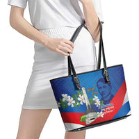 Philippines Rizal Day Leather Tote Bag Filipino Motto Stella Polynesian Pattern LT14 - Polynesian Pride