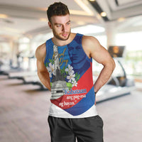 Philippines Rizal Day Men Tank Top Filipino Motto Stella Polynesian Pattern LT14 Blue - Polynesian Pride