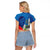 Philippines Rizal Day Raglan Cropped T Shirt Filipino Motto Stella Polynesian Pattern - Polynesian Pride