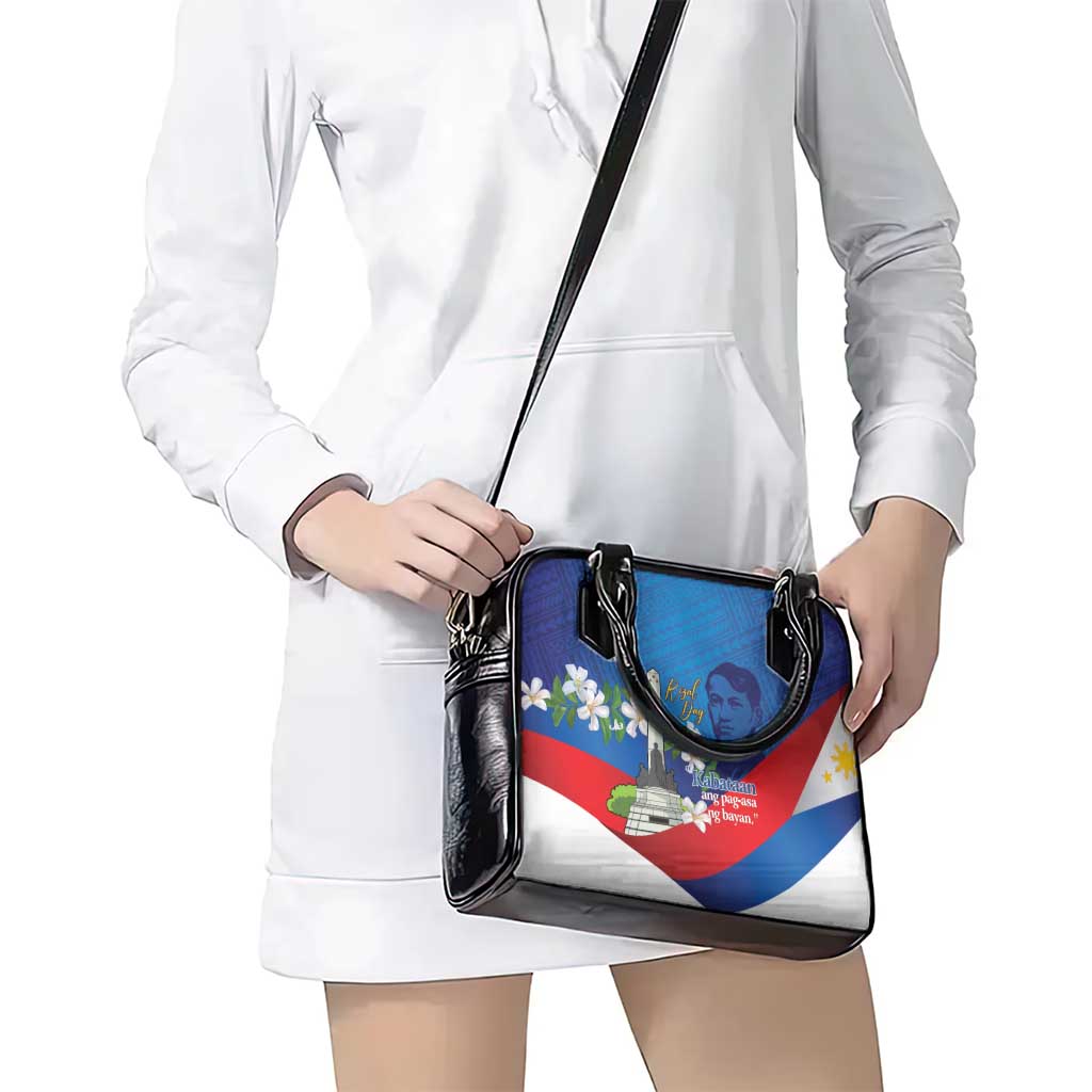 Philippines Rizal Day Shoulder Handbag Filipino Motto Stella Polynesian Pattern - Polynesian Pride