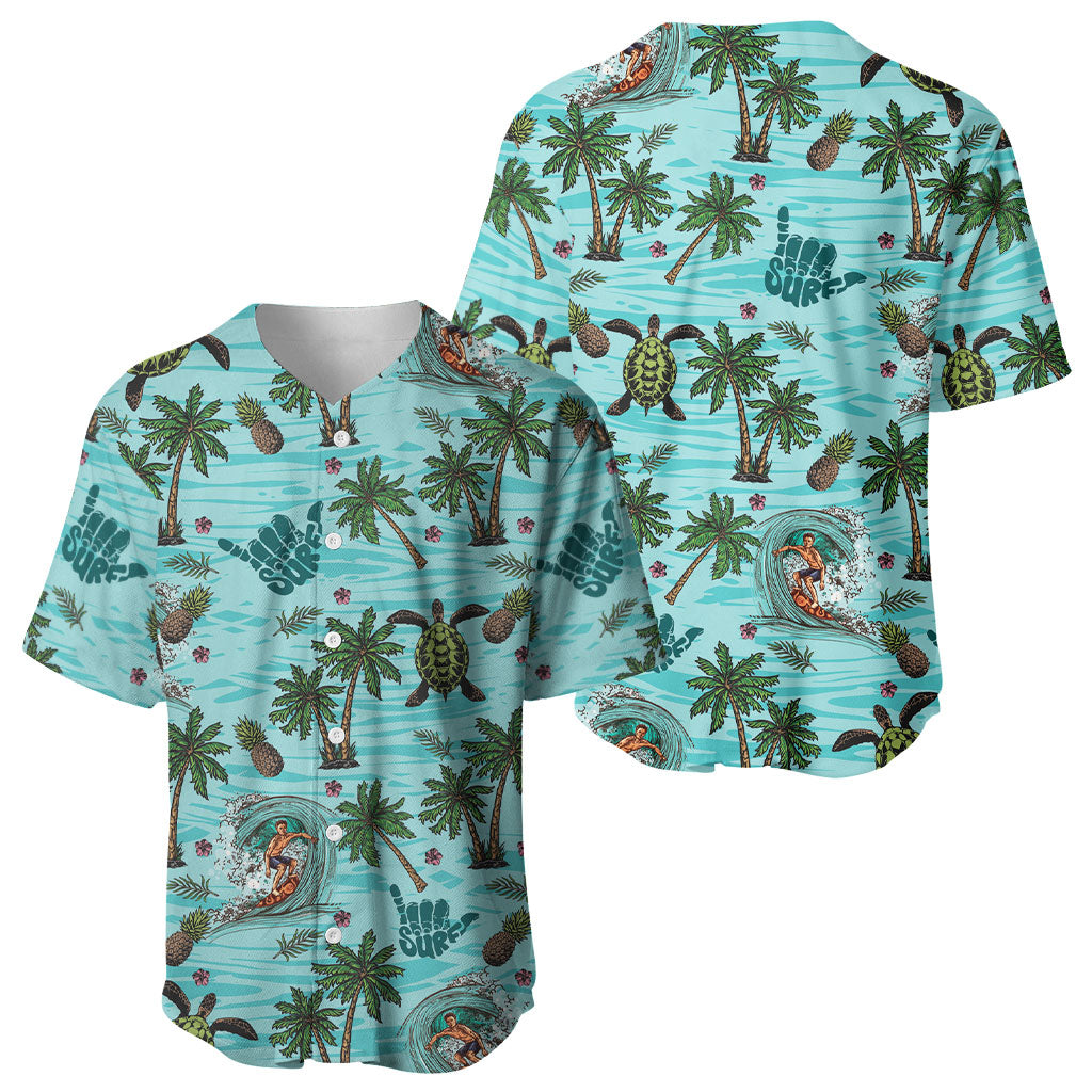 Aloha Hawaii Surfing Tropical Seamless Baseball Jersey LT14 - Polynesian Pride