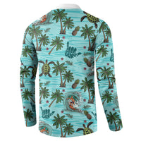 Aloha Hawaii Surfing Tropical Seamless Button Sweatshirt LT14 - Polynesian Pride