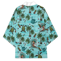 Aloha Hawaii Surfing Tropical Seamless Kimono LT14 - Polynesian Pride