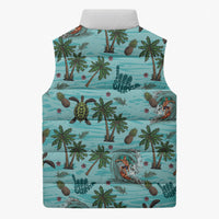 Aloha Hawaii Surfing Tropical Seamless Sleeveless Puffer Jacket LT14 - Polynesian Pride