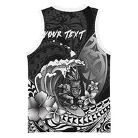 Hawaii Surfing Personalized Basketball Jersey Born To Surf Tiki Hawaiian Pattern LT14 - Polynesian Pride
