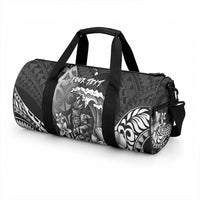 Hawaii Surfing Personalized Duffle Bag Born To Surf Tiki Hawaiian Pattern