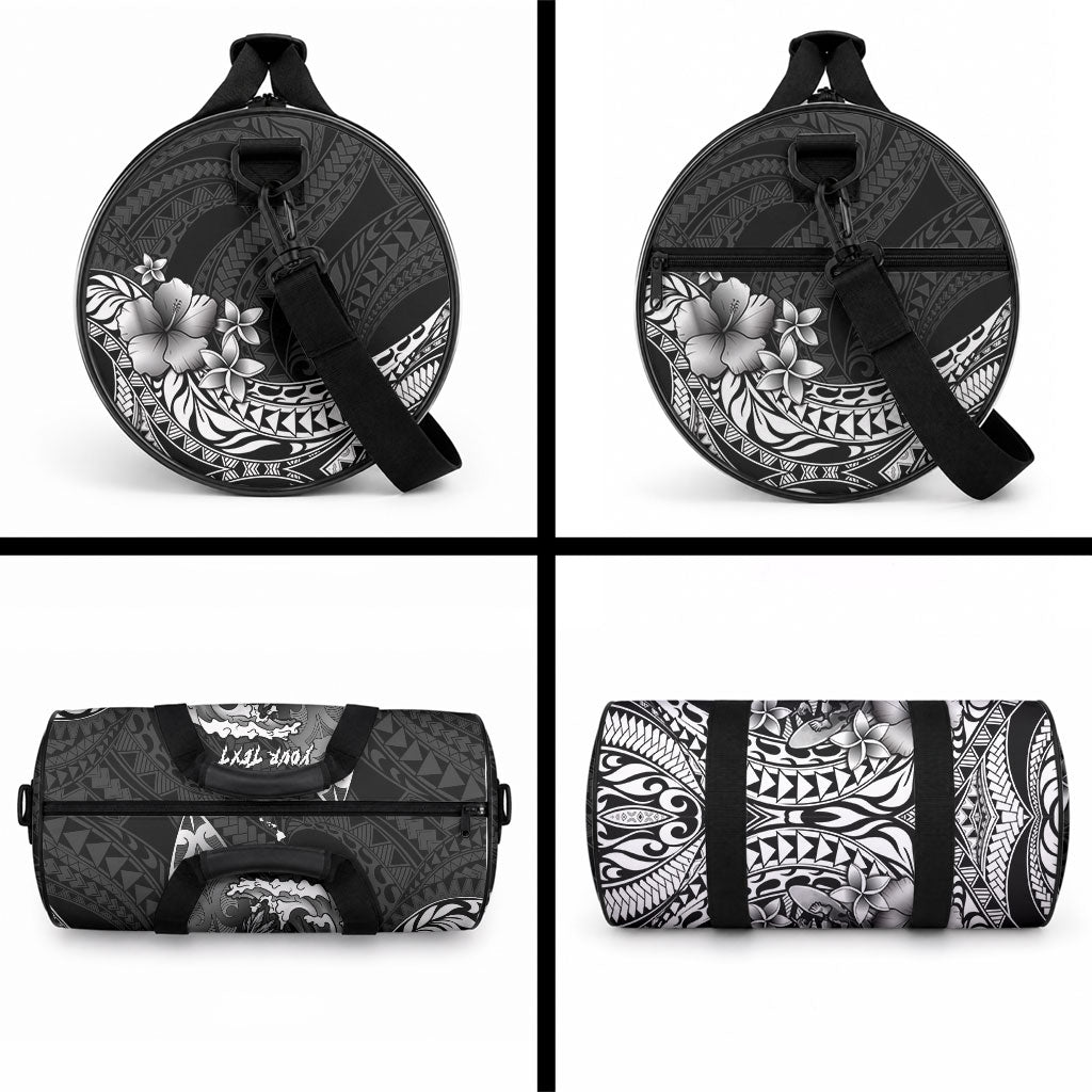 Hawaii Surfing Personalized Duffle Bag Born To Surf Tiki Hawaiian Pattern