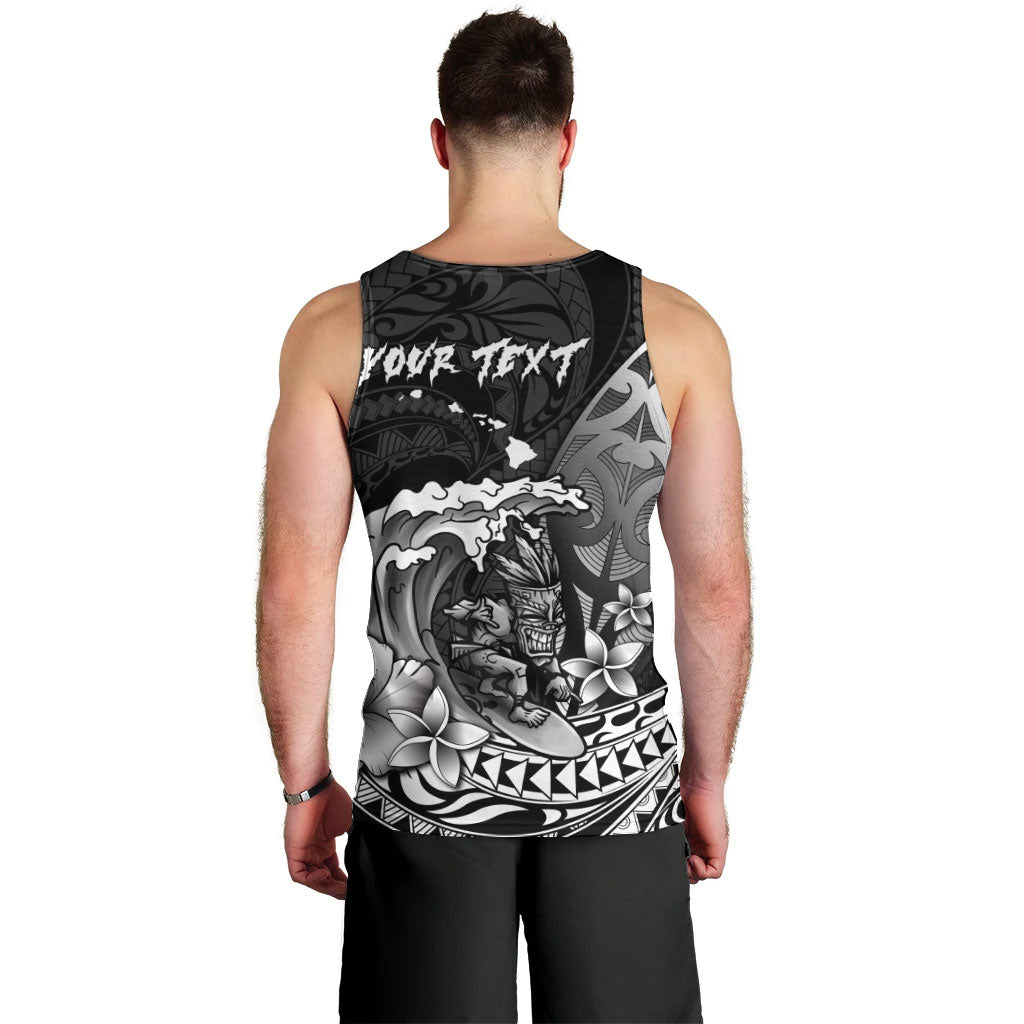Hawaii Surfing Personalized Men Tank Top Born To Surf Tiki Hawaiian Pattern LT14 - Polynesian Pride