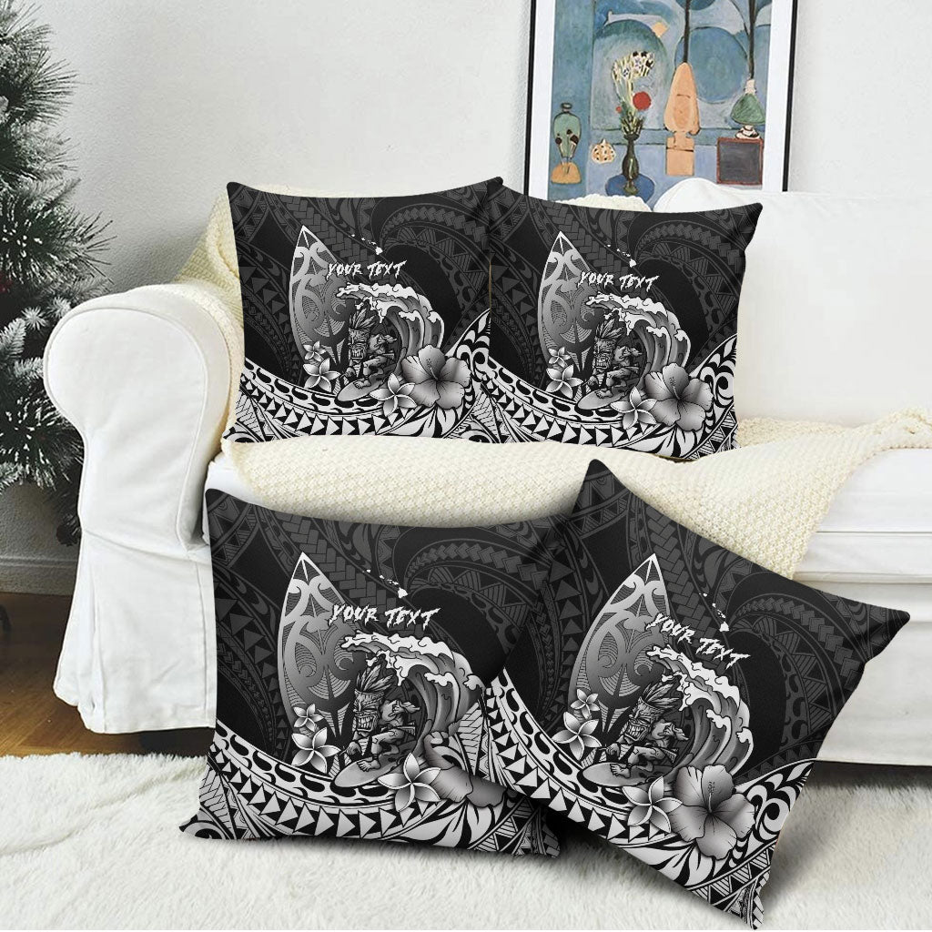 Hawaii Surfing Personalized Pillow Cover Born To Surf Tiki Hawaiian Pattern LT14 - Polynesian Pride