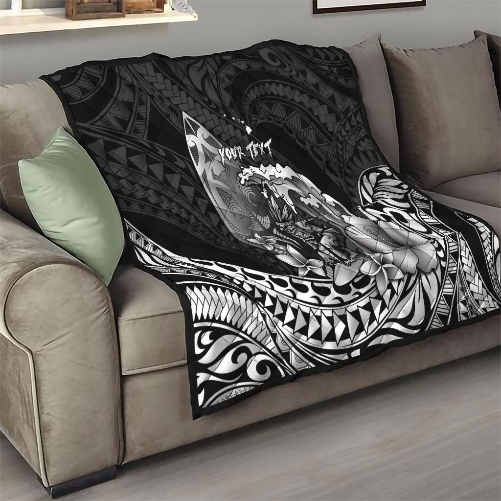 Hawaii Surfing Personalized Quilt Born To Surf Tiki Hawaiian Pattern LT14 - Polynesian Pride