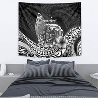 Hawaii Surfing Personalized Tapestry Born To Surf Tiki Hawaiian Pattern LT14 - Polynesian Pride