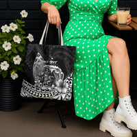 Hawaii Surfing Personalized Tote Bag Born To Surf Tiki Hawaiian Pattern LT14 - Polynesian Pride