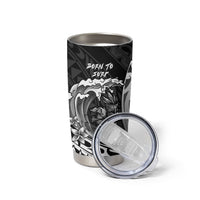 Hawaii Surfing Personalized Tumbler Cup Born To Surf Tiki Hawaiian Pattern LT14 - Polynesian Pride