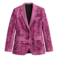 Hawaii Rainforest Beach Tropical Flowers Blazer LT14 Unisex Pink - Polynesian Pride