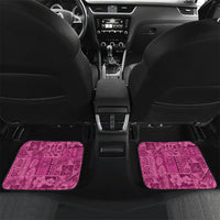 Hawaii Rainforest Beach Tropical Flowers Car Mats LT14 Set 2pcs - Back Pink - Polynesian Pride