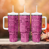 Hawaii Rainforest Beach Tropical Flowers Tumbler With Handle LT14 - Polynesian Pride