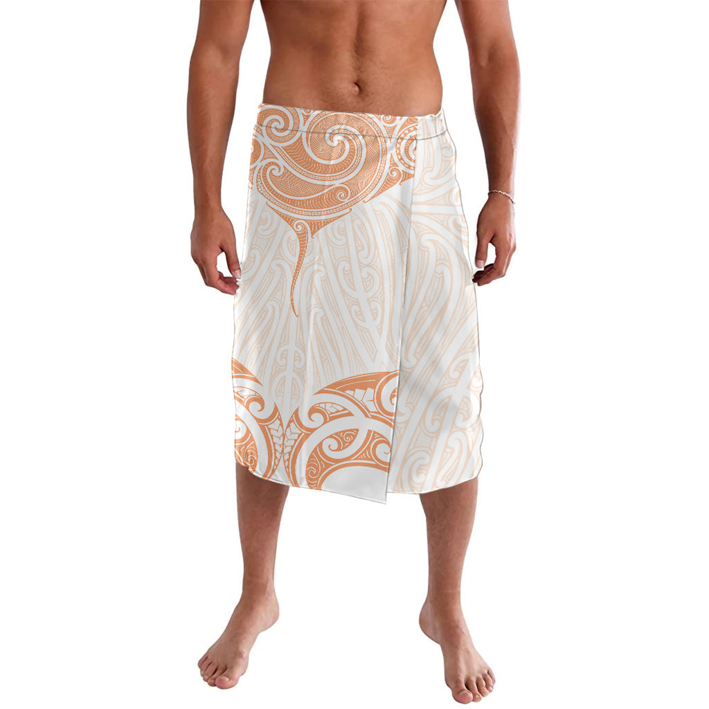 New Zealand Manta Ray Tattoo Lavalava Aotearoa Maori Haehae Orange LT14 Orange - Polynesian Pride