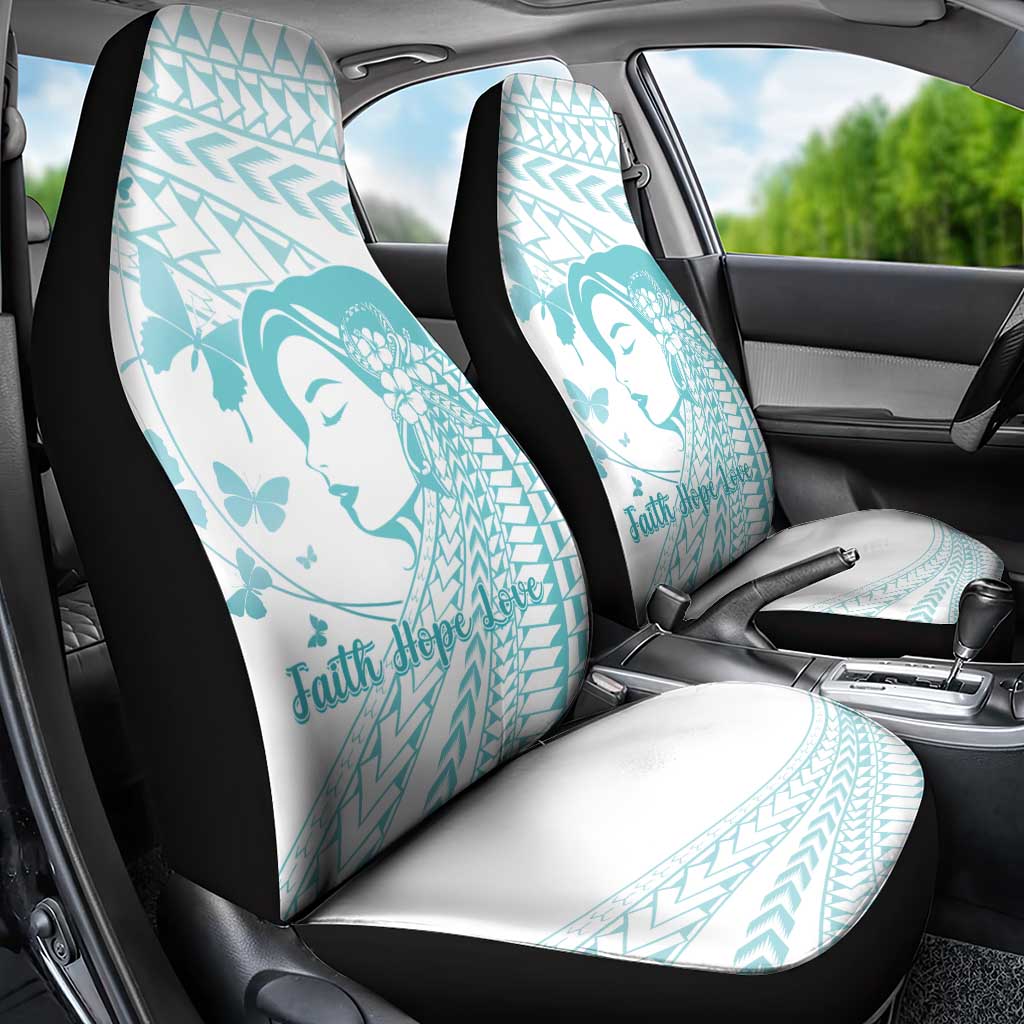 Polynesia Cervical Cancer Awareness Month Car Seat Cover Polynesian Women Faith Hope Love! LT14 - Polynesian Pride