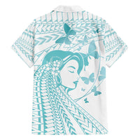 Polynesia Cervical Cancer Awareness Month Family Matching Puletasi and Hawaiian Shirt Polynesian Women Faith Hope Love! LT14 - Polynesian Pride