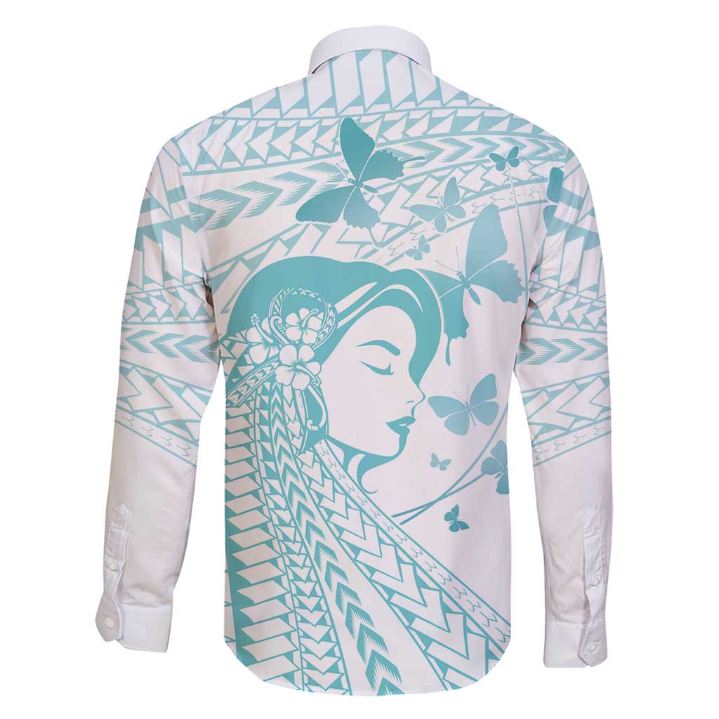 Polynesia Cervical Cancer Awareness Month Family Matching Puletasi and Hawaiian Shirt Polynesian Women Faith Hope Love! LT14 - Polynesian Pride