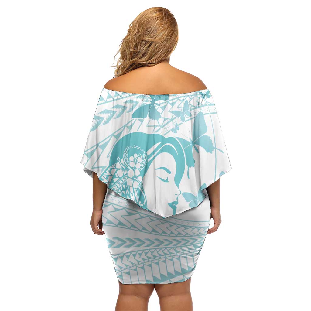 Polynesia Cervical Cancer Awareness Month Off Shoulder Short Dress Polynesian Women Faith Hope Love! LT14 - Polynesian Pride