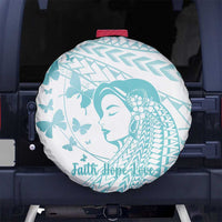 Polynesia Cervical Cancer Awareness Month Spare Tire Cover Polynesian Women Faith Hope Love! LT14 - Polynesian Pride