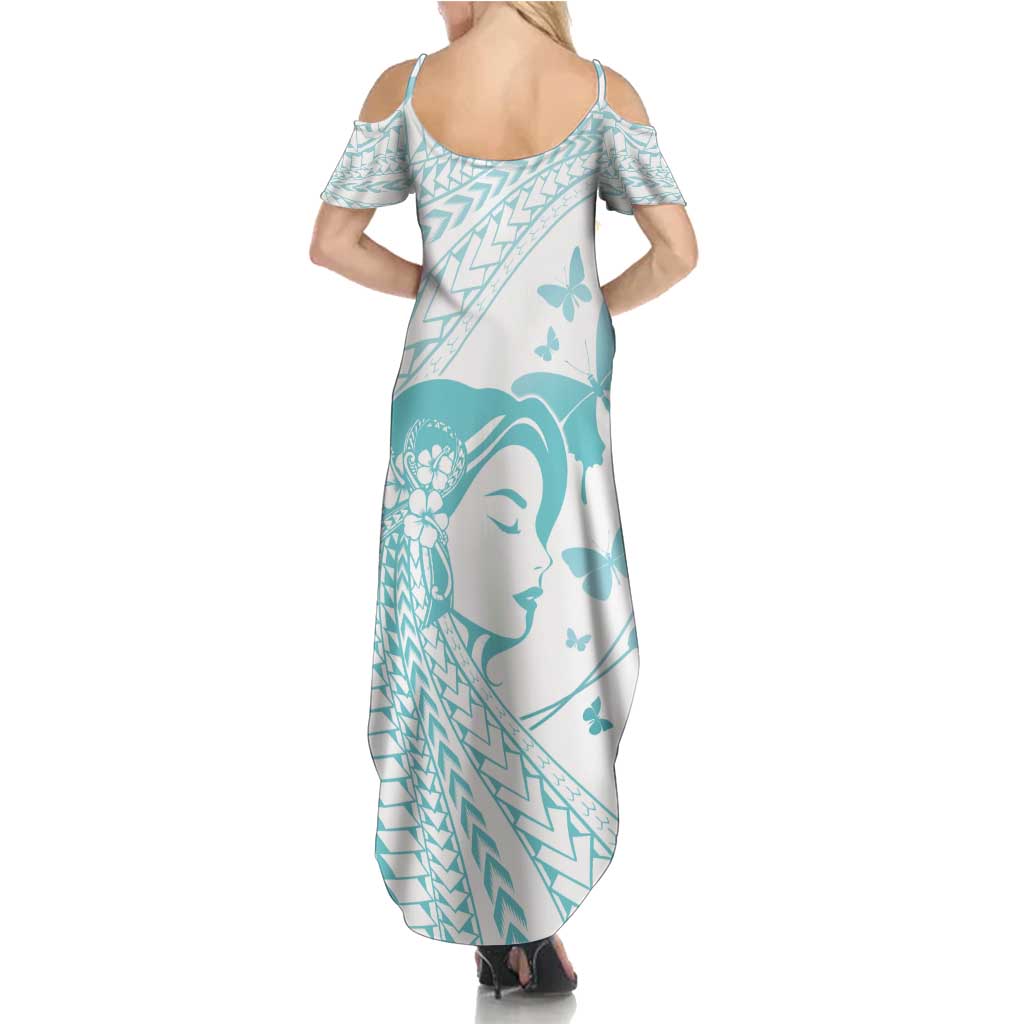Polynesia Cervical Cancer Awareness Month Summer Maxi Dress Polynesian Women Faith Hope Love! LT14 - Polynesian Pride