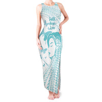 Polynesia Cervical Cancer Awareness Month Tank Maxi Dress Polynesian Women Faith Hope Love! LT14 Women White - Polynesian Pride