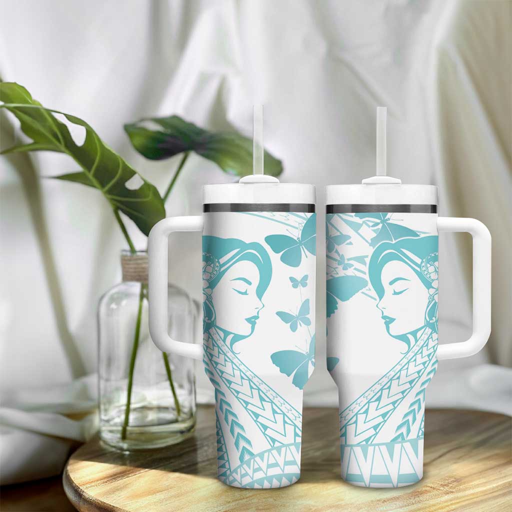Polynesia Cervical Cancer Awareness Month Tumbler With Handle Polynesian Women Faith Hope Love!