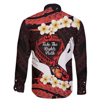 Polynesia AIDS Awareness Month Family Matching Summer Maxi Dress and Hawaiian Shirt Take The Rights Path Polynesian Pattern