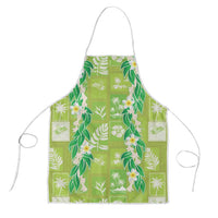 Aloha Hawaii Tuberose Lei Apron Tropical Vibes Green Color LT14 Green - Polynesian Pride