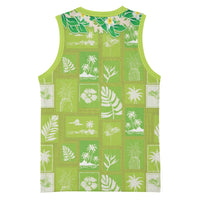 Aloha Hawaii Tuberose Lei Basketball Jersey Tropical Vibes Green Color LT14 - Polynesian Pride