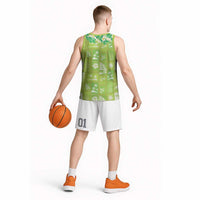 Aloha Hawaii Tuberose Lei Basketball Jersey Tropical Vibes Green Color LT14 - Polynesian Pride