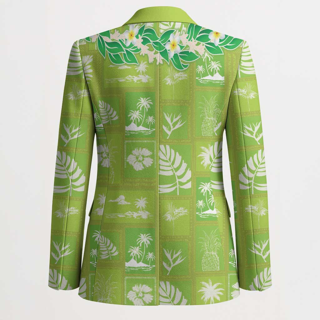 Aloha Hawaii Tuberose Lei Blazer Tropical Vibes Green Color LT14 - Polynesian Pride