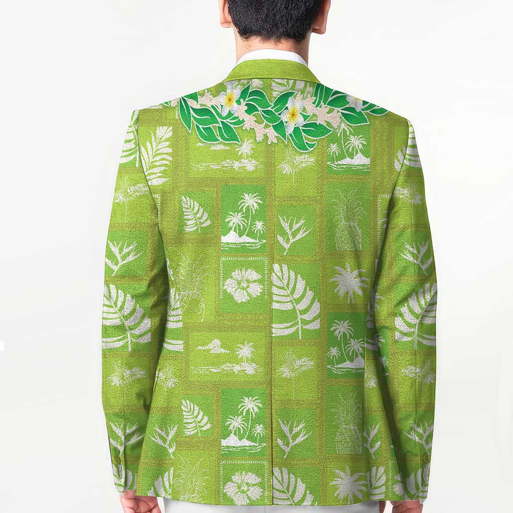Aloha Hawaii Tuberose Lei Blazer Tropical Vibes Green Color LT14 - Polynesian Pride