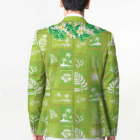 Aloha Hawaii Tuberose Lei Blazer Tropical Vibes Green Color LT14 - Polynesian Pride