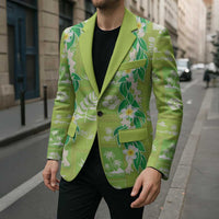 Aloha Hawaii Tuberose Lei Blazer Tropical Vibes Green Color LT14 - Polynesian Pride
