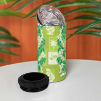 Aloha Hawaii Tuberose Lei 4 in 1 Can Cooler Tumbler Tropical Vibes Green Color LT14 - Polynesian Pride