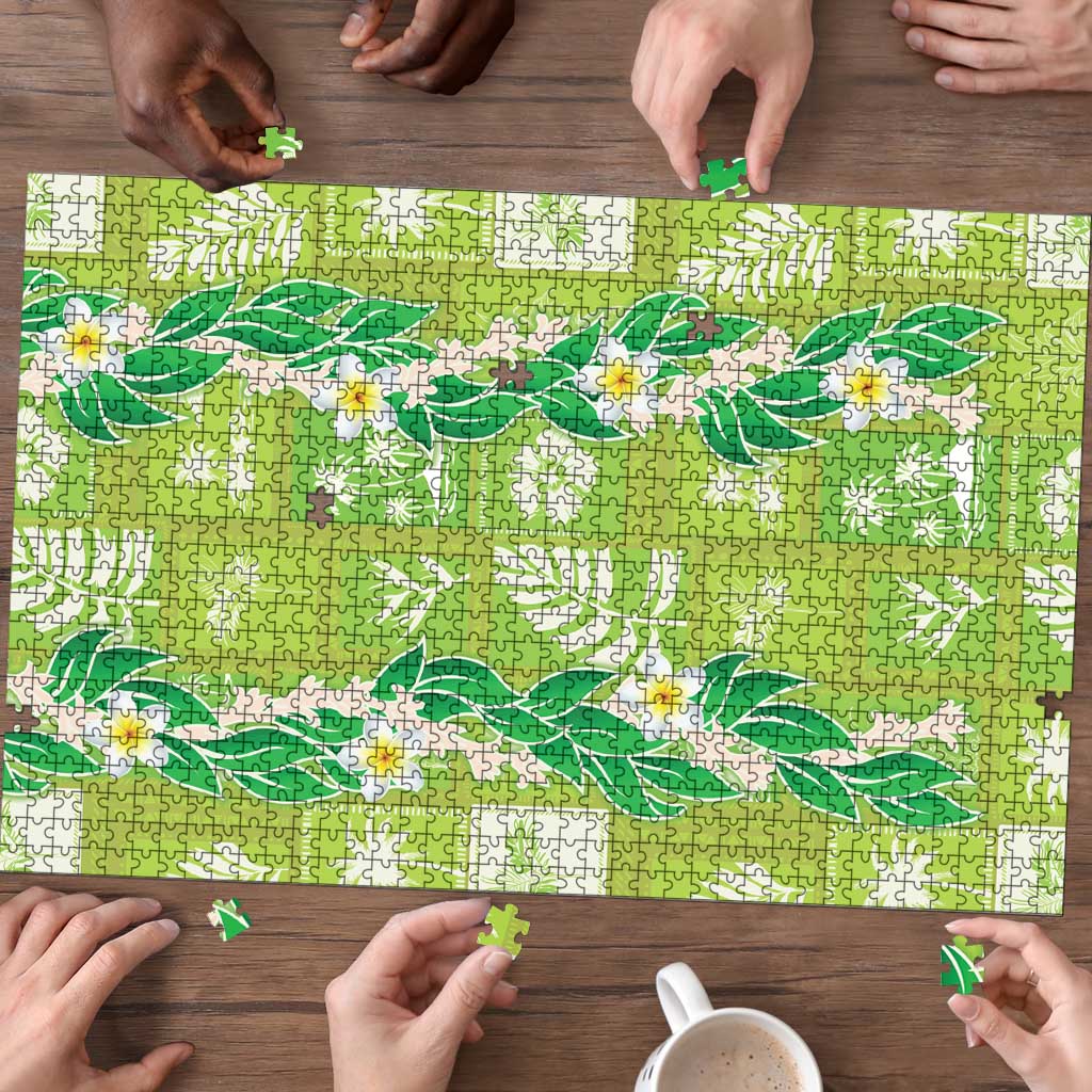 Aloha Hawaii Tuberose Lei Puzzle Tropical Vibes Green Color LT14 - Polynesian Pride