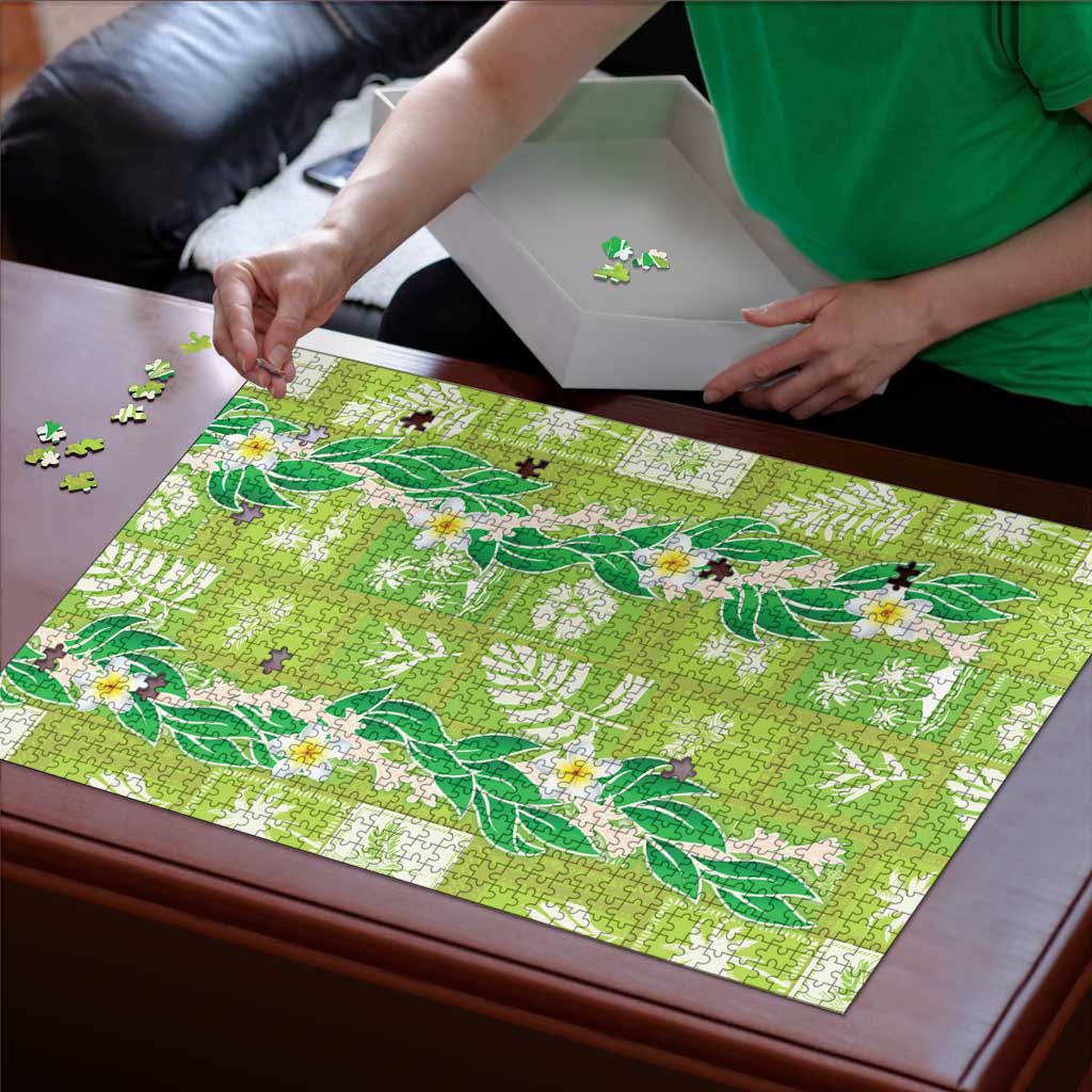 Aloha Hawaii Tuberose Lei Puzzle Tropical Vibes Green Color LT14 - Polynesian Pride
