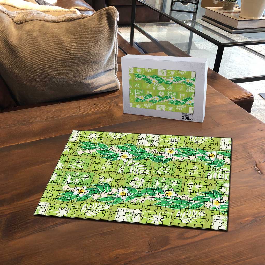 Aloha Hawaii Tuberose Lei Puzzle Tropical Vibes Green Color LT14 - Polynesian Pride
