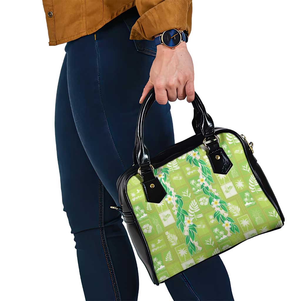 Aloha Hawaii Tuberose Lei Shoulder Handbag Tropical Vibes Green Color LT14 - Polynesian Pride