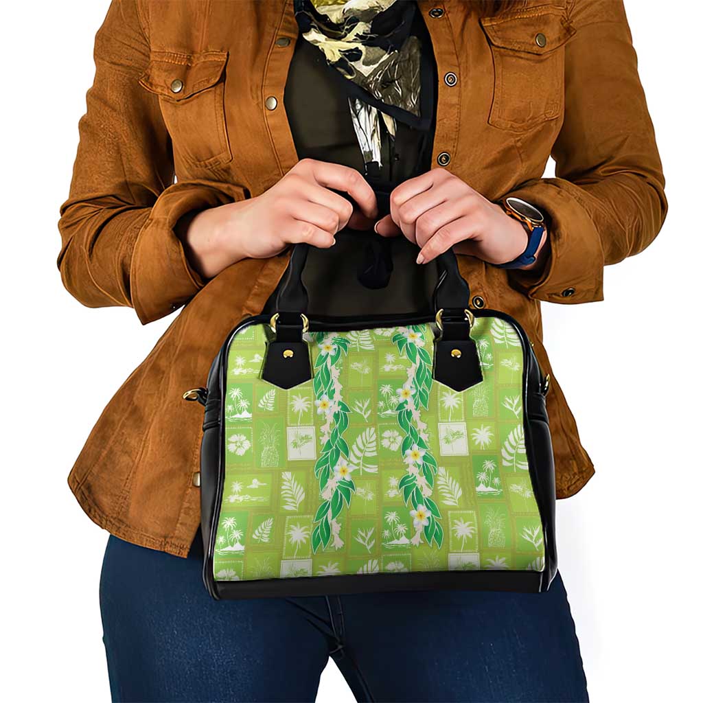 Aloha Hawaii Tuberose Lei Shoulder Handbag Tropical Vibes Green Color LT14 - Polynesian Pride