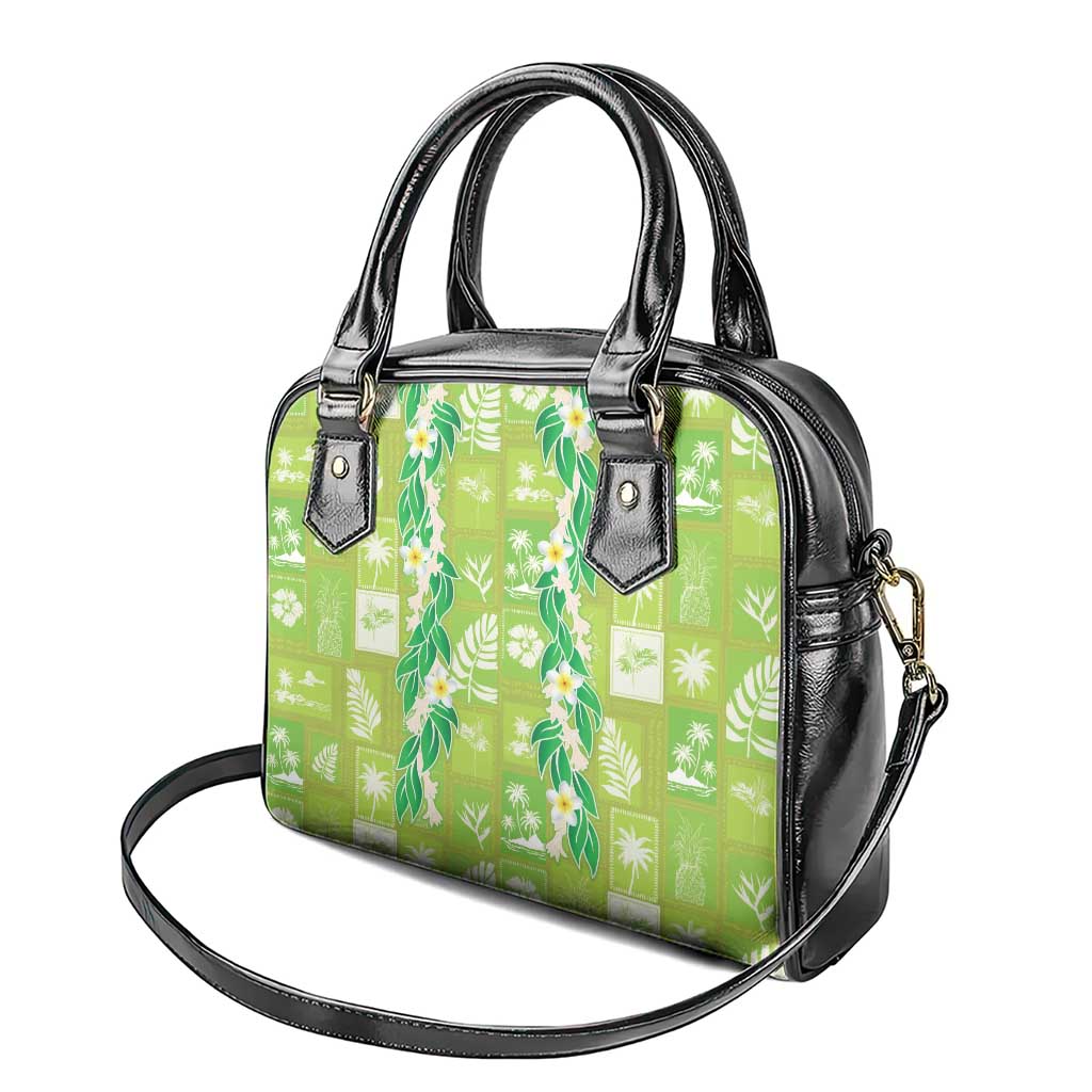 Aloha Hawaii Tuberose Lei Shoulder Handbag Tropical Vibes Green Color LT14 - Polynesian Pride