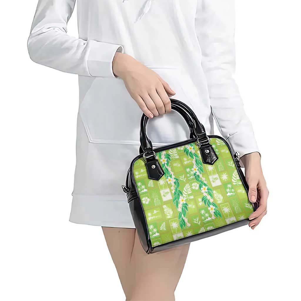 Aloha Hawaii Tuberose Lei Shoulder Handbag Tropical Vibes Green Color LT14 - Polynesian Pride
