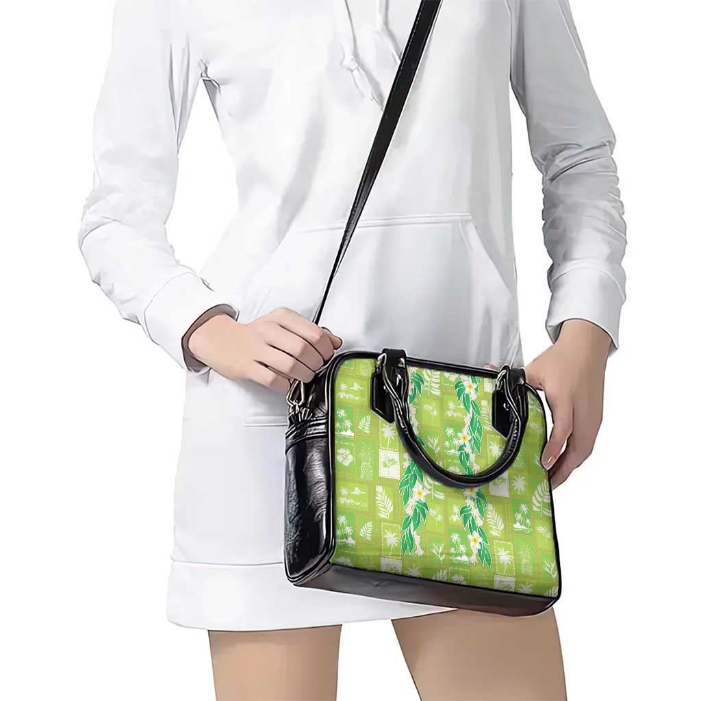Aloha Hawaii Tuberose Lei Shoulder Handbag Tropical Vibes Green Color LT14 - Polynesian Pride