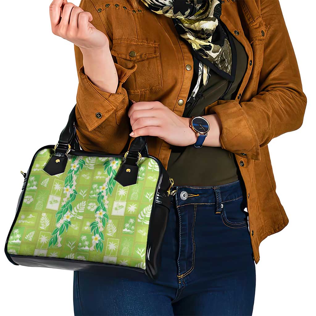 Aloha Hawaii Tuberose Lei Shoulder Handbag Tropical Vibes Green Color LT14 - Polynesian Pride