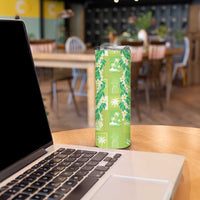 Aloha Hawaii Tuberose Lei Skinny Tumbler Tropical Vibes Green Color LT14 - Polynesian Pride