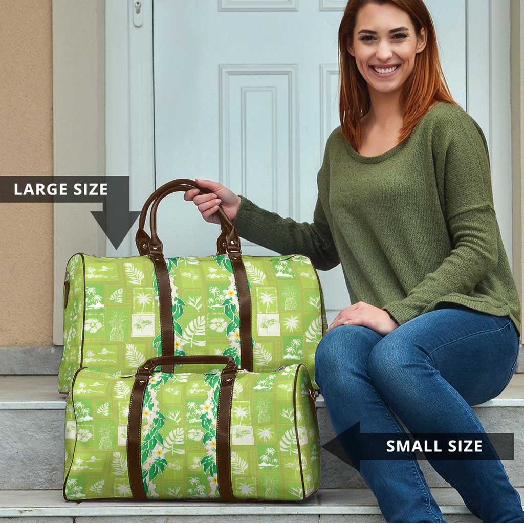 Aloha Hawaii Tuberose Lei Travel Bag Tropical Vibes Green Color - Polynesian Pride