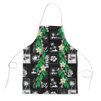 Aloha Hawaii Tuberose Lei Apron Tropical Vibes Black Color LT14 Black - Polynesian Pride